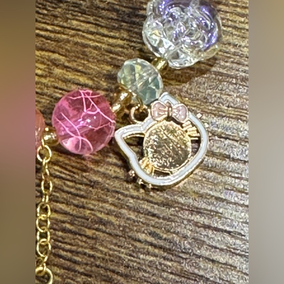 Multicolor Beaded Bracelet with Gold Accents - Picture 2 of 5